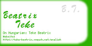 beatrix teke business card